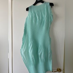 Issey Miyake 2024 collection AQUA color asymmetric summer dress JP 2, US S/M